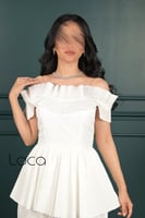 فستان ناعم بليسيه طبقات