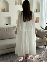 فستان ناعم فضفاض باللون الابيض