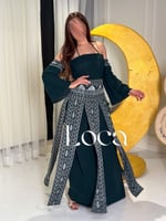 جلابية انيقة بتطريز عامودي