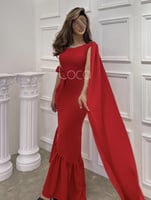 فستان ناعم بكتف واحد