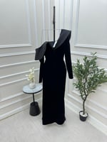 فستان اسود جوخ