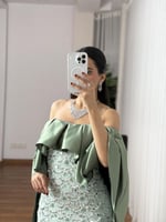 فستان سهره لون فستقي