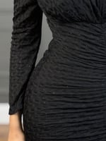 فستان العيد ماسك بفصوص راقيه وبلون اسود من لوكا فا...