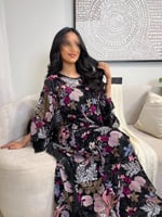 جلابية كويتية مزخرفة بترتر فاخرة للتسوق عبر الإنتر...