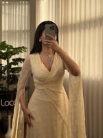 فستان ناعم دانتيل بتصميم وقصه تبرز جمال القوام