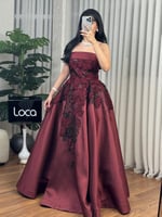 فستان سهره مطرز بتصميم جذاب