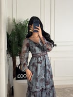 فستان ناعم مشجر