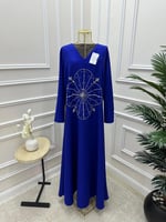 جلابية فضفاضه باللون النيلي