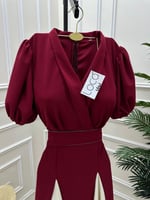 فستان ناعم باللون العودي