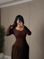 فستان ناعم باكمام