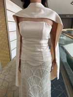 فستان سهره مع شال