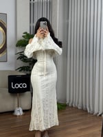 فستان ناعم اوف وايت مناسب للعيد والسهره