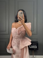 فستان ندى الورد الفاخر