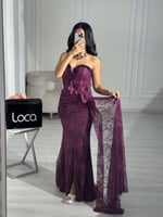 فستان سهره بلون ارجواني