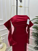 فستان احمر ناعم ماسك