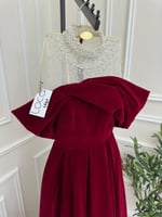 فستان سهره احمر جوخ