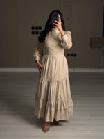 فستان ناعم بيج