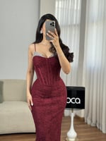 فستان ناعم (بريق الكرز ) من لوكا