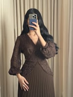 فستان ناعم بني