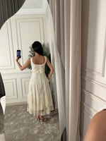 فستان ناعم بلون عودي