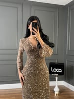 فستان سهره ذهبي