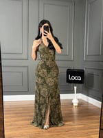 فستان سهره زيتي