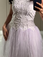 فستان سهرة قصير فخم لون ارجواني