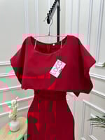 فستان احمر كلوش