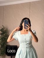 طقم ناعم وراقي من لوكا بلون سماوي