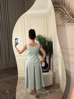 طقم ناعم بلون سماوي