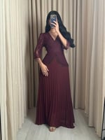 فستان ناعم عودي