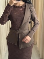 فستان ناعم بني