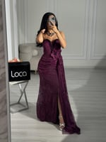 فستان سهره بلون ارجواني