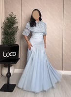 طقم ناعم وراقي بلون سماوي