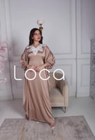 جلابية أنيقه باللون البيج