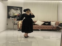 فستان ناعم ميدي اسود