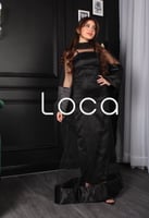 فستان اسود ناعم