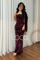 فستان مخمل عودي تخفيض اليوم الوطني