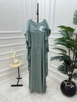 جلابية باللون التيفاني مع تطريز