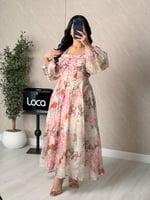 فستان ناعم مورد مع حزام