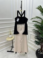 فستان ناعم مكس لونين