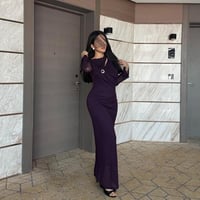 فستان سهره ناعم باللون الموف