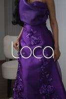 فستان بنفسجي مورد