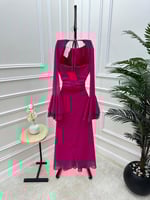 فستان ناعم فوشي