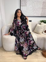 جلابية كويتية مزخرفة بترتر فاخرة للتسوق عبر الإنتر...