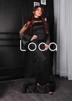 فستان اسود ناعم