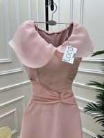 فستان وردي قصير اورغنزا