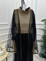 جلابيه تراثيه باللون الأسود