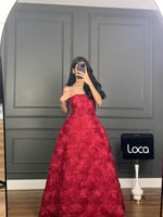 فستان سهره احمر مورد