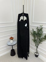 فستان سهره اسود مطرز